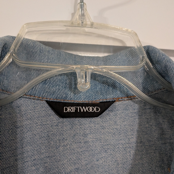 Driftwood Venus Eyelet Floral Pink Embroidered Denim Lace Vest - Picture 5 of 9